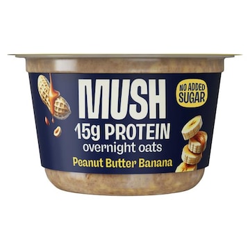 Mush Peanut Butter Banana No Added Sugar Overnight Oats
