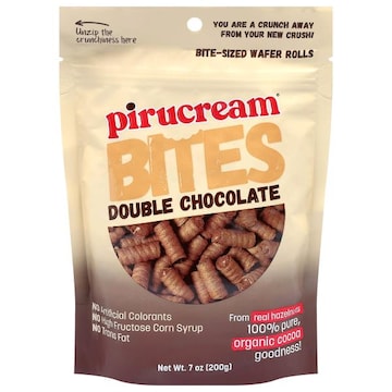 Pirucream Bites Double Chocolate Wafer Rolls