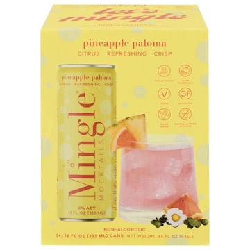 Mingle Non-Alcoholic Pineapple Paloma Mocktails