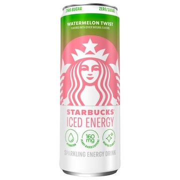 Starbucks Iced Energy Sparkling Energy Drink, Zero Sugar, Watermelon Twist