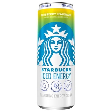 Starbucks Iced Energy Sparkling Energy Drink, Zero Sugar, Blueberry Lemonade