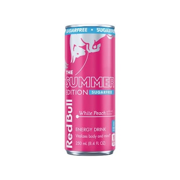 Red Bull Summer Edition Sugarfree Energy Drink, White Peach, 8.4 fl. oz. can, with 80mg Caffeine, Taurine & B Vitamins