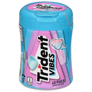 Trident Vibes Sugar Free Cotton Candy Gum