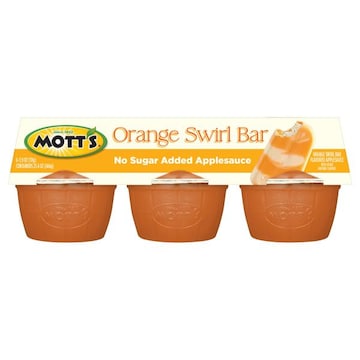 Mott's Orange Swirl Bar No Sugar Added Applesauce