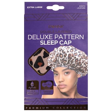 Donna Premium Collection Leopard Double Layered Deluxe Pattern Extra Large Sleep Cap