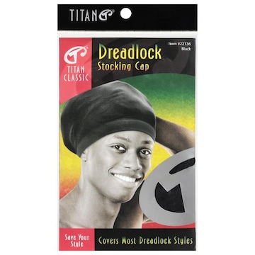 Titan Classic Black Dreadlock Stocking Cap