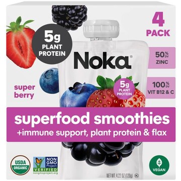 Noka Superfood Smoothie, Super Berry 4pack
