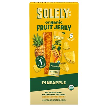 Solely Organic Fruit Jerky, Pineapple