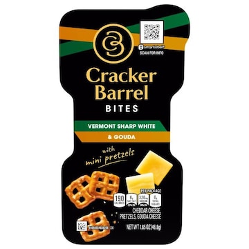 Cracker Barrel Vermont Sharp White Cheddar, Gouda, Pretzel Chips
