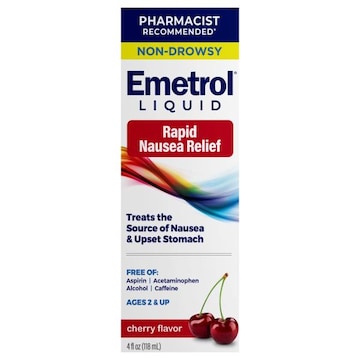 Emetrol Non-Drowsy Liquid Cherry Flavor Rapid Nausea Relief