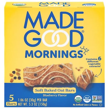 Made Good Mornings Soft Baked Blueberry Flavor Oat Bars
