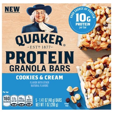 Quaker Cookies & Cream Protein Granola Bars