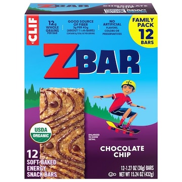 Zbar Soft-Baked Chocolate Chip Energy Snack Bars Family Pack