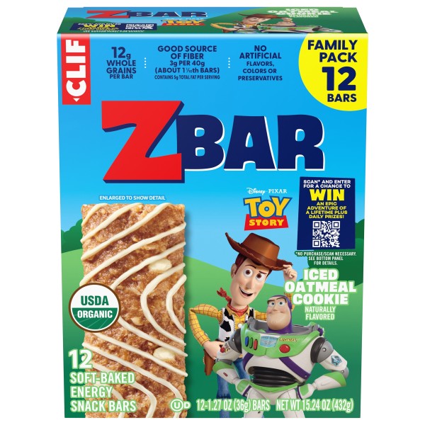 Zbar Disney Pixar Toy Story Soft-Baked Iced Oatmeal Cookie Energy