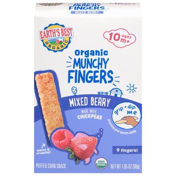 Earth's Best Organic Organic 10 Ages M+ Mixed Berry Munchy Fingers