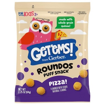 Gerber Get'ems! Pizza for Kids 3+ Roundos Puff Snack