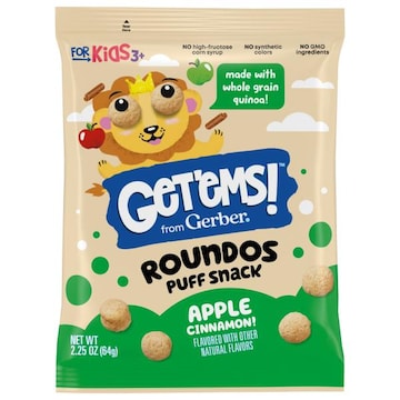 Gerber Get'ems! Apple Cinnamon for Kids 3+ Roundos Puff Snack