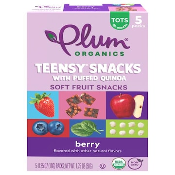 Plum Organics® Teensy Snacks Puffed Quinoa Fruit Snacks Berry
