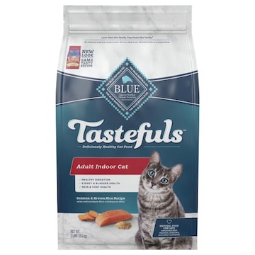 Blue Buffalo Blue Tastefuls Adult Indoor Cat Salmon & Brown Rice Recipe Natural Food for Cats
