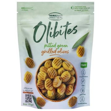 Olibites Pitted Green Grilled Olives