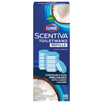 Clorox Scentiva Toiletwand Refills Coconut & Waterlily Disposable Pads
