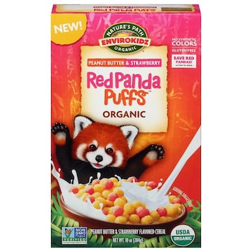 Nature's Path Organic RedPanda Puffs Peanut Butter & Strawberry Cereal