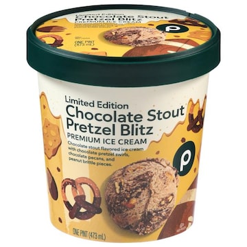 Publix Premium Chocolate Stout Pretzel Blitz Ice Cream
