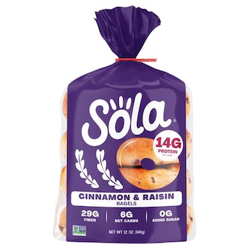 Sola Cinnamon & Raisin Bagels
