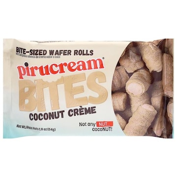 Pirucream Bites Coconut Creme Bite-Sized Wafer Rolls