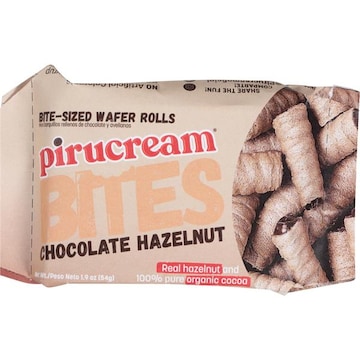 Pirucream Chocolate Hazelnut Bite-Sized Wafer Rolls