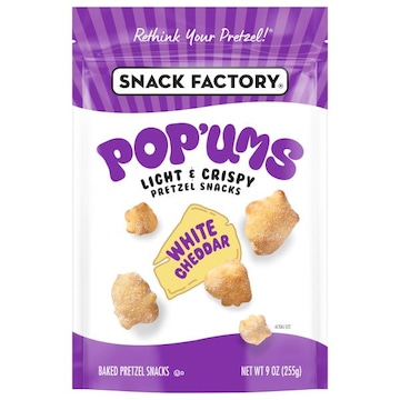 Snack Factory® Pop'ums White Cheddar Baked Pretzel Snacks