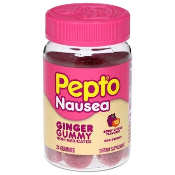 Pepto Ginger Gummy Non-Medicated Berry Citrus Flavored Nausea