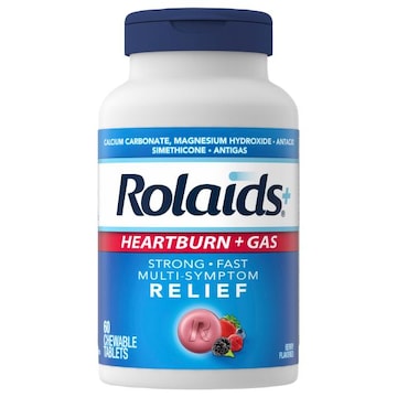 Rolaids Relief Berry Flavored Heartburn + Gas
