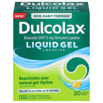 Dulcolax Stimulant Liquid Gel Bisacodyl (USP) 5 mg Laxative