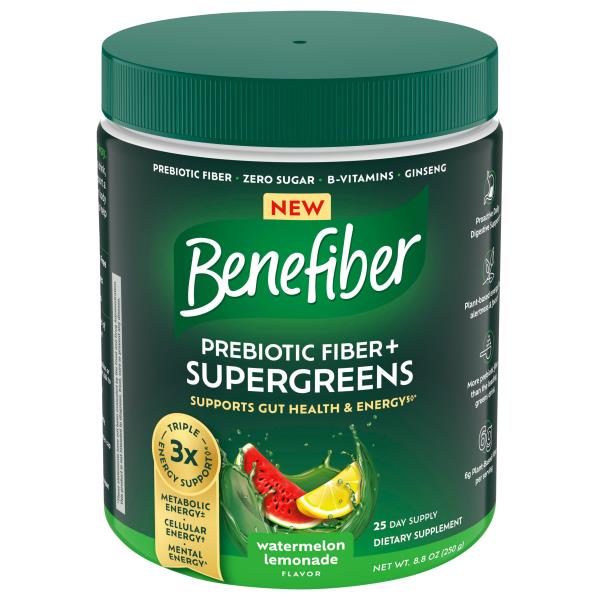 BENEFIBER Watermelon Lemonade Prebiotic Fiber + Supergreens