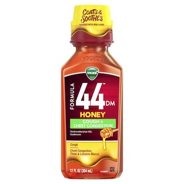 Vicks Vicks Formula 44 DM Cough & Congestion Liquid, Cough Medicine for Adults, Honey, 12 fl oz