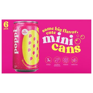 Poppi Prebiotic Strawberry Lemon Mini Soda