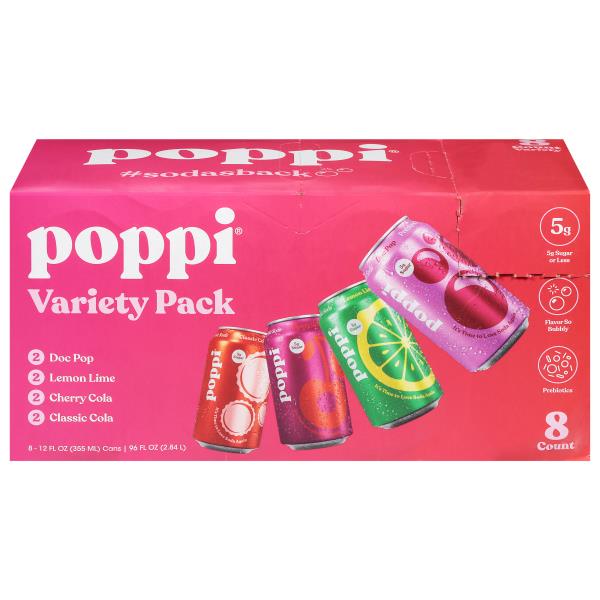 papipapi　果物セット Poppi Variety Pack Assorted Prebiotic Soda | Publix Super Markets