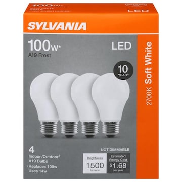 Sylvania Soft White LED A19 Frost 14 Watt Indoor/Outdoor Bulbs