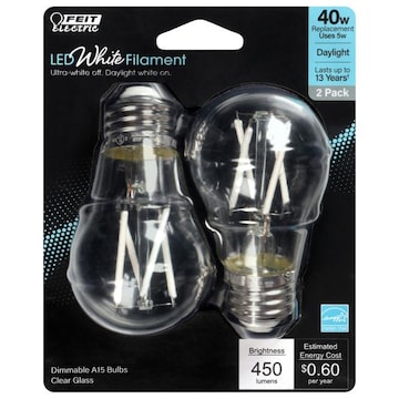 Feit Electric LED 5 Watts Daylight Clear Glass A15 Bulbs