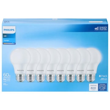 Phillips' Daylight 9 Watt LED Medium Base A19 Bulb
