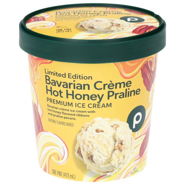 Publix Premium Bavarian Creme Hot Honey Praline Ice Cream | Publix