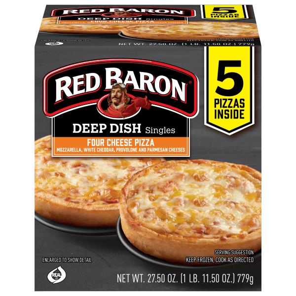Red Baron Four Cheese Deep Dish Singles Frozen Pizza | Publix