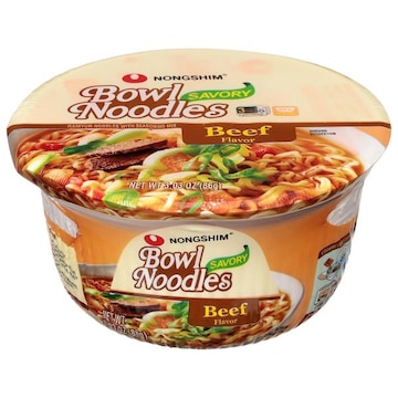 Nongshim Savory Beef Flavor Bowl Noodles
