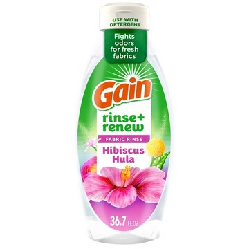 Gain Rinse & Renew Fabric Rinse, Hibiscus Hula, 36.7 fl oz
