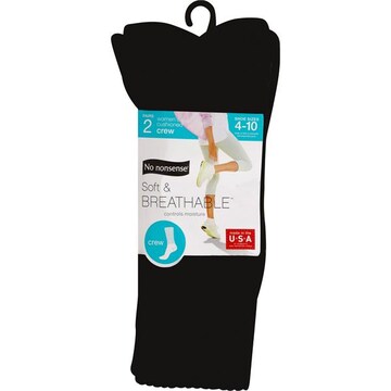 No Nonsense Socks, Crew, Women's, Sizes 4-10