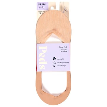 Peds Womens Nude Low Cut Lightweight No-Show Socks