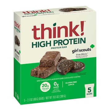 Think! Girl Scouts Thin Mints High Protein Bar, 5 Count