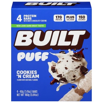 Built Bar Puff Cookies 'N Cream Protein Bars