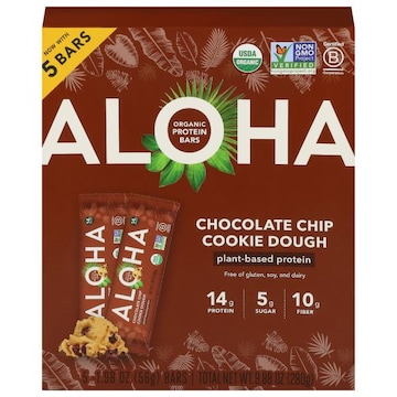 Aloha Organic Chocolate Chip Cookie Dough Protein Bars